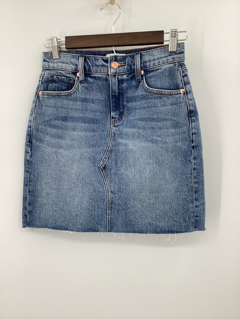 Evereve Light Blue Denim Mini Skirt
